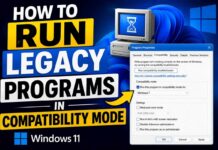 How To Run Legacy Programs In Compatibility Mode (Windows 11) legency-program-windows-11